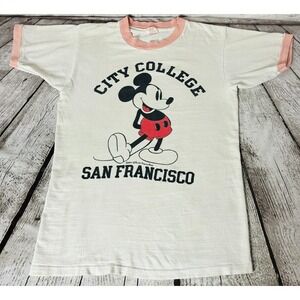 Disney Mickey City College San Francisco Small Collegiate Pacific AS IS RARE